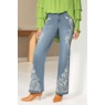 Elise Embroidered Women&rsquo;s Bootcut Jean in Stretch Denim, , large