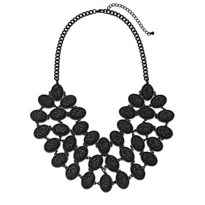 Oval Glitter Necklace, , large