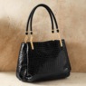 Patent Croco Satchel, , large