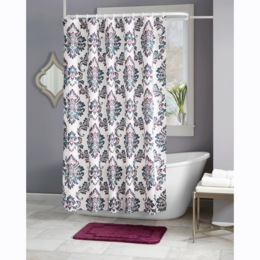 Serene Fleur De Lis Shower Curtain, , large