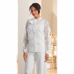 Aubrey Bow Blouse, , large