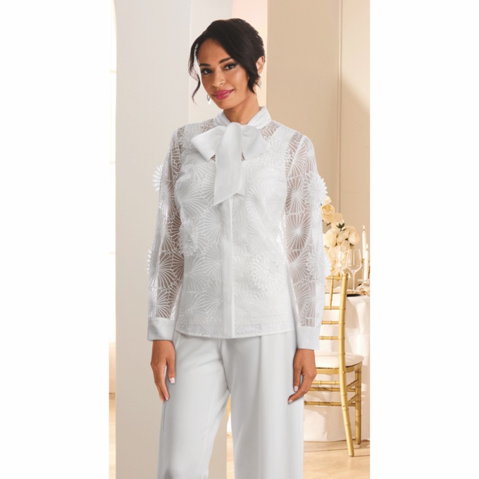 Aubrey Bow Blouse, , large