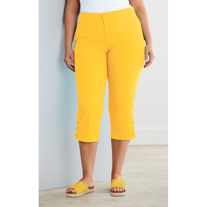 Button-Leg Capri, , large