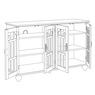 Arched Mission-Style TV Stand, Black, large