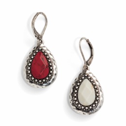 Reversible Faux-Stone Earrings, , large