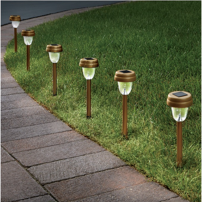 6-Piece Solar Stake Light Set, , large