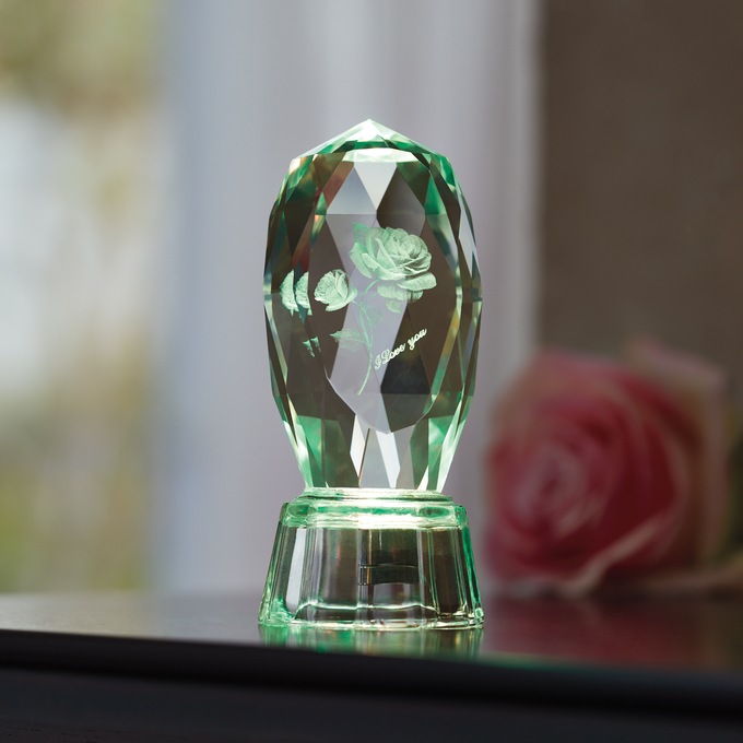 Lit Decorative Rose, , large