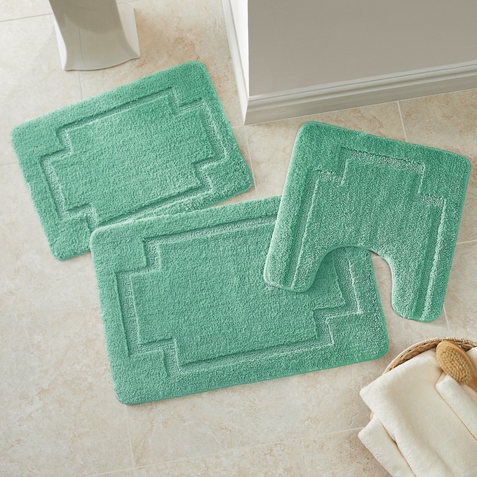 Terry bath mat DENVER turquoise