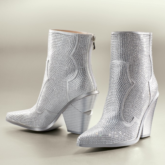 Azalea Wang Soulard Bling Cowgirl Bootie, , large