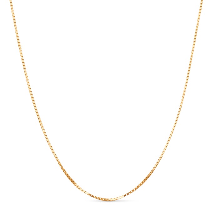 Gold Box Chain Necklace, , large