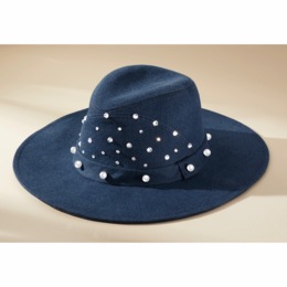 Embellished Denim Hat, , large