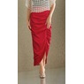 Ruched Fringe Hem Skirt, , large