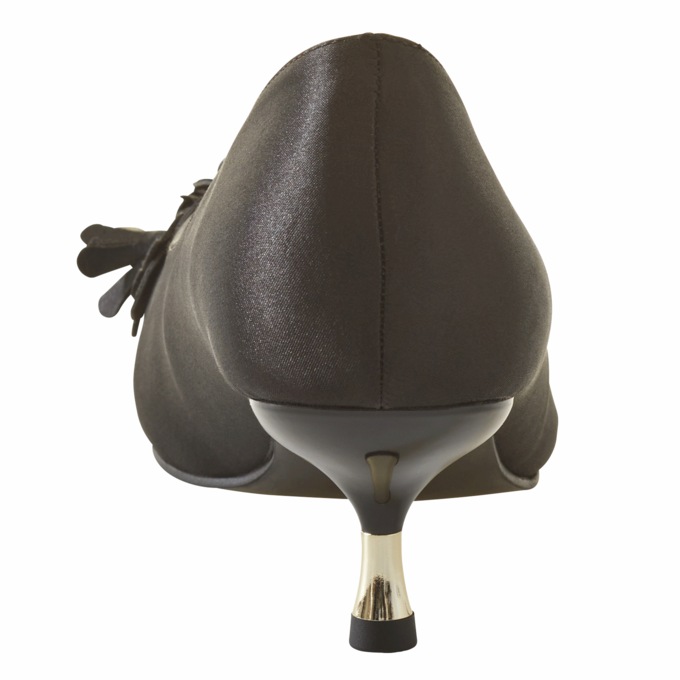 Amanda D&rsquo;laurie Ruffle Kitten Heel for Women in Satin with 2&rdquo; Dual-Finish Heel, , large