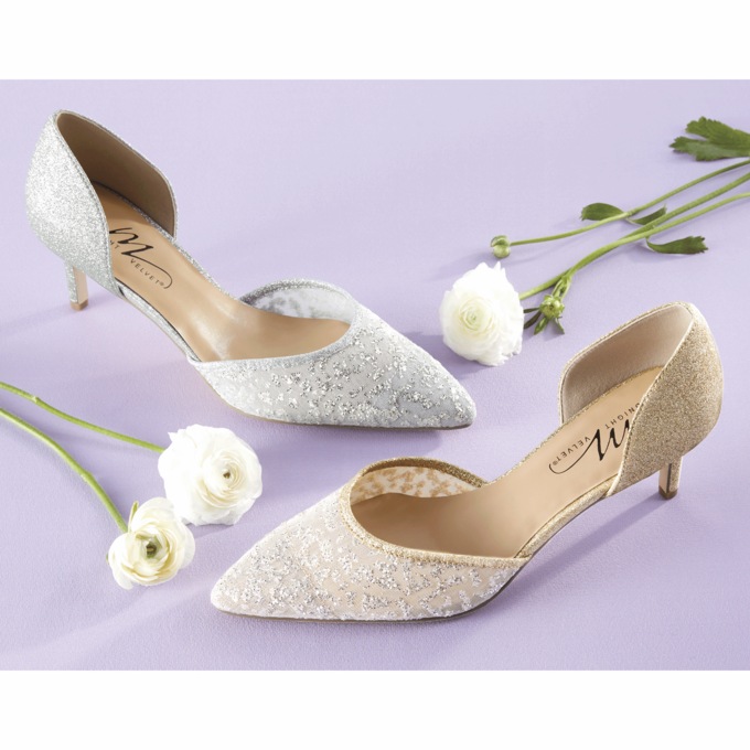 Midnight Velvet Lace-Toe Pump, , large