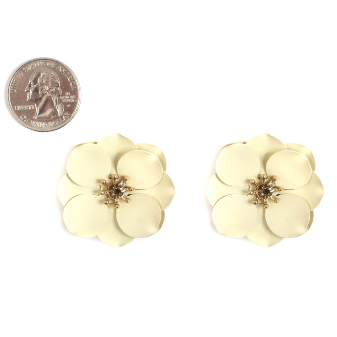 Flower Stud Earrings, , large