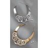 Circle Crystal Necklace and Earring Set, , large