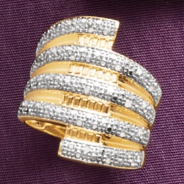 Diamond Row/Wrap Ring, , large