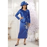 Felicite 2-Piece Midi Skirt Suit with Statement Collar Jacket, , large