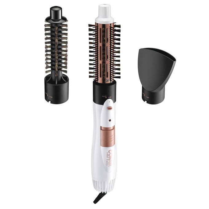 Conair Double Ceramic Ionic 3-in-1 Hot Air Brush with Attachments, Multi, large