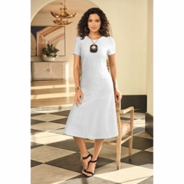 Narilya Menswear Fit-and-Flare Dress, , large