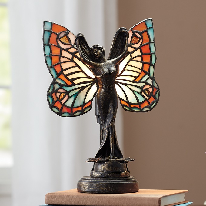 Stained Glass Fairy Accent Lamp, , large