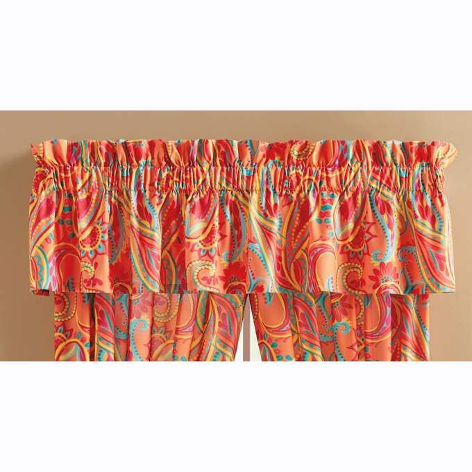 Bright Paisley Valance, , large