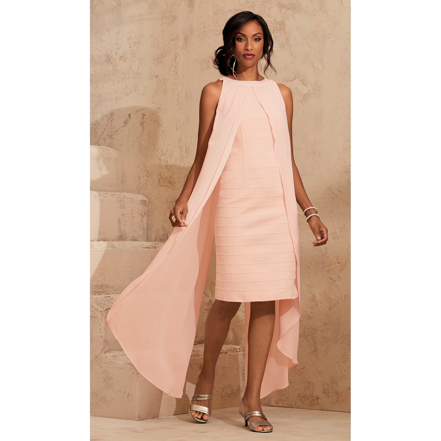 Overlay sheath dress deals