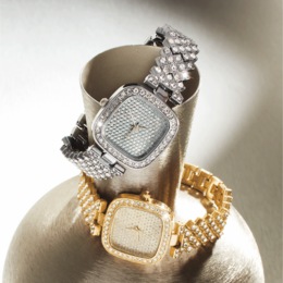 Ladies&#39; Crystal Square Watch, , large