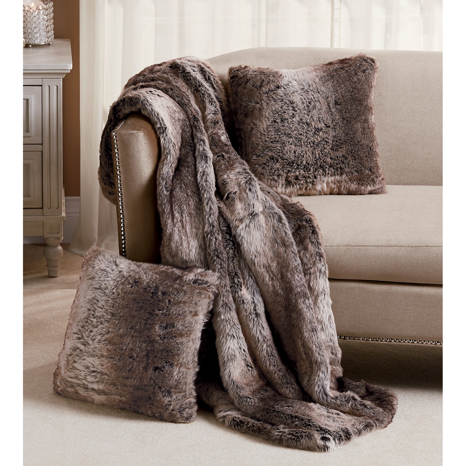 FauxFur Throw Midnight Velvet