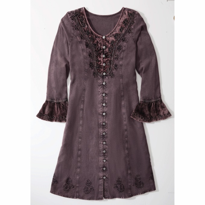 Tuvalu Distressed Shirtdress, , large