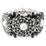 Houndstooth Fabric Stretch Bracelet, , large