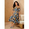 Smocked Midi Dress, , large