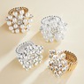 Stone/Round Cluster Stretch Ring, , large