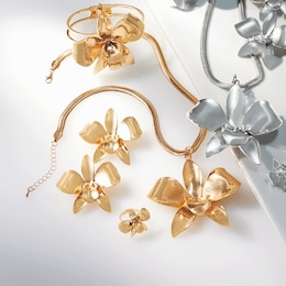 Orchid/3-D Collection Necklace, , large