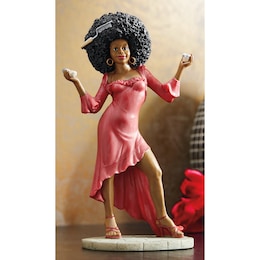 Afro Sassy Lady Figurine, , large