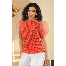 Pia Puff Blouse, , large