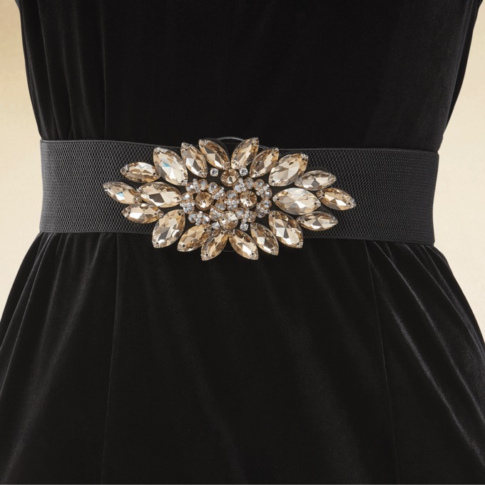 Jeweled Stretch Belt, , large