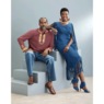 Jayce Fringe Denim Dress, Khair Afrocentric Shirt and James Denim Jean, , large