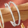 Diamond Round Hoops, , large