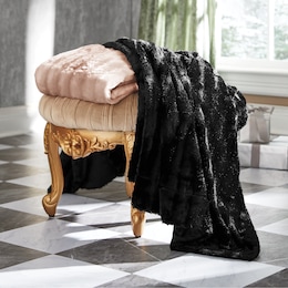 Long Faux-Fur Throw, , large