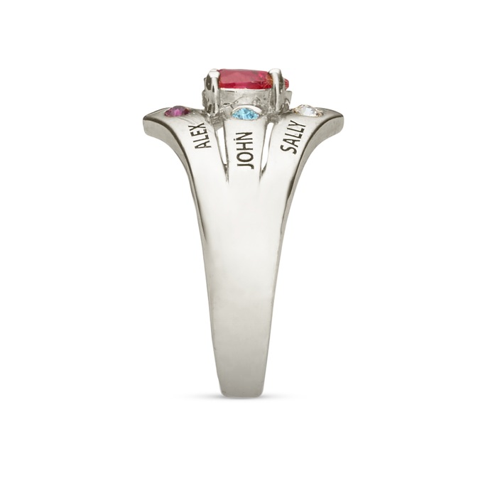 Mom & Family Birthstones Ring, , large