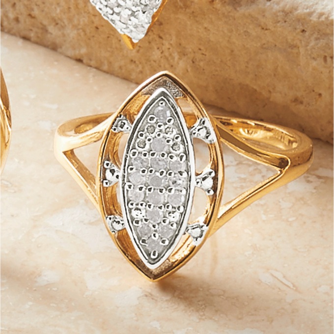 Diamond Marquise Ring, , large