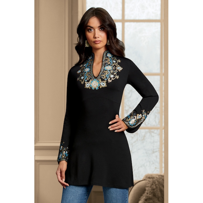 Natasha Embellished Tunic, , large