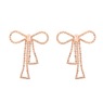 Crystal Bow Drop Earrings, , large