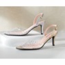 Classique Rhinestone Vinyl Halter Pump, , large