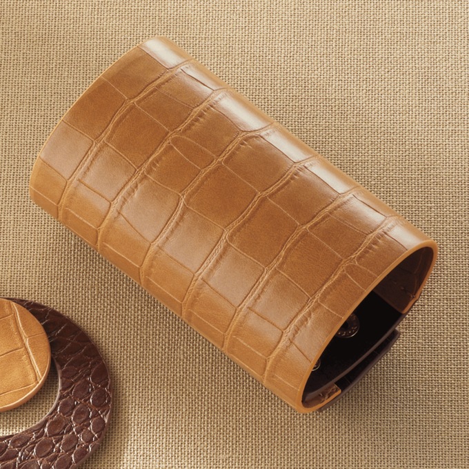Textured Pleather Wrap/Snap Bracelet, , large