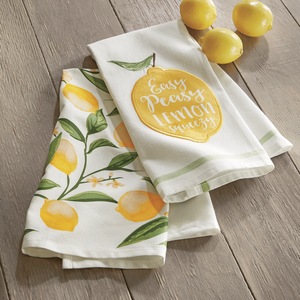 Set of 2 Lemon Towels, , large