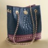 M.C. Handbags Macy Croco Bucket Bag, , large