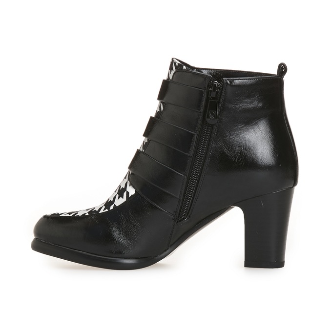 Houndstooth Inset Bootie by Midnight Velvet, , large