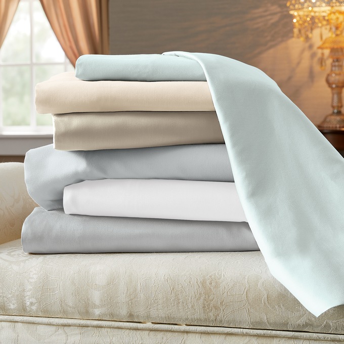 1200 Thread Count Cotton-Blend Sheet Set, , large